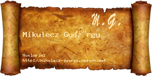 Mikulecz György névjegykártya